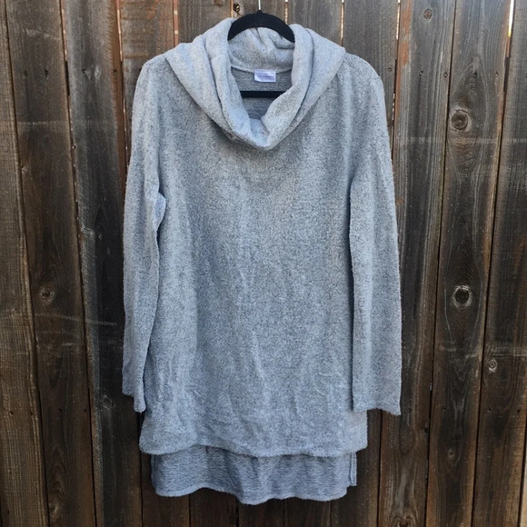 GOLDSPARK grey cowlneck tunic sweater - Picture 2 of 6
